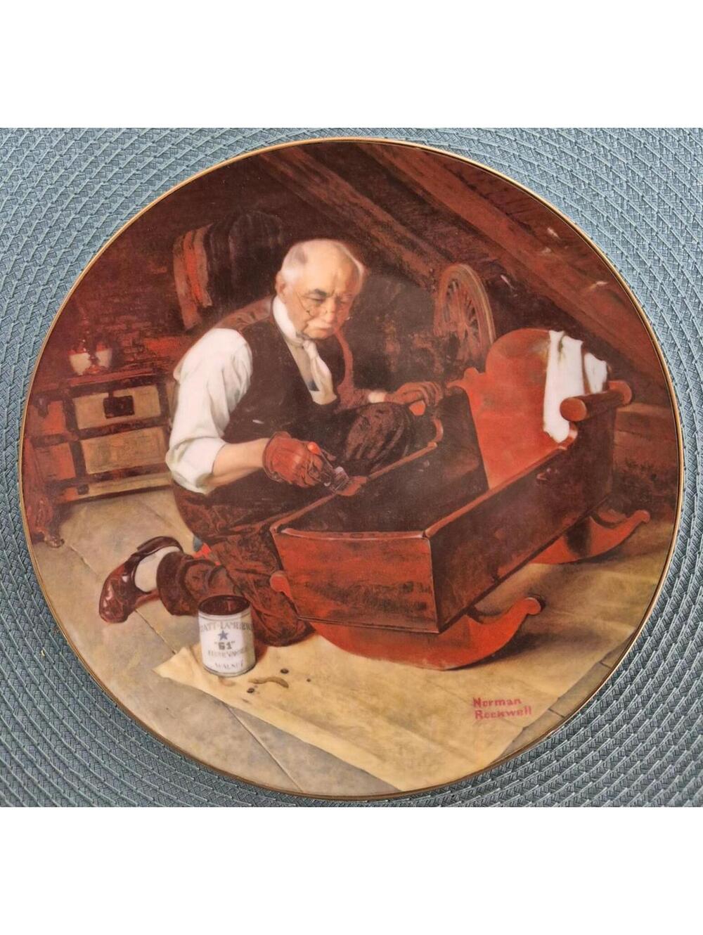 Norman Rockwell Limited Edition Collector's Plate - "Grandpa's Gift" - 1987